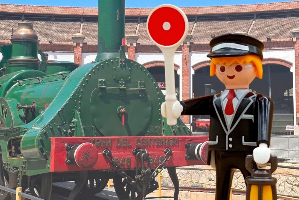 'Viatge en tren amb Playmobil'