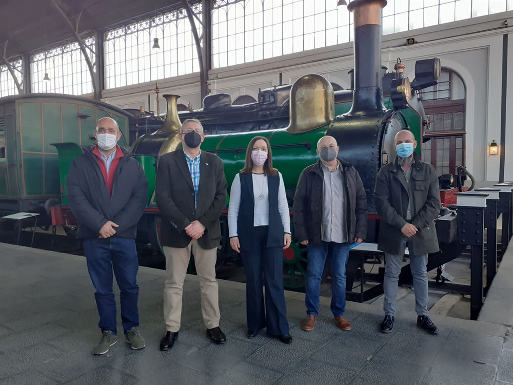 En su posterior visita al Museo del Ferrocarril de Madrid