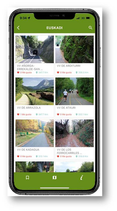 La app de Vas Verdes, tambin disponible en iOS para los dispositivos de Apple