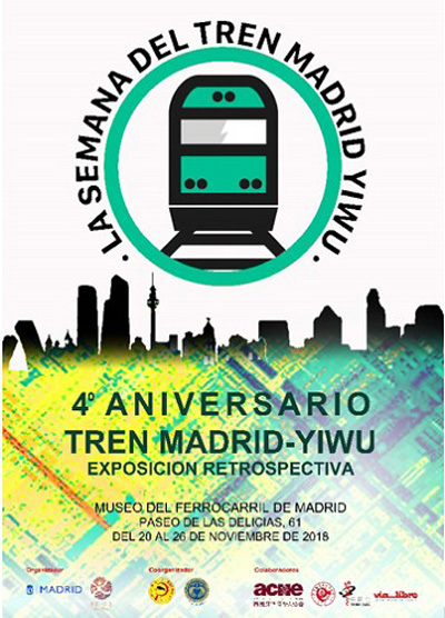 Exposicin sobre del cuarto aniversario del tren entre Madrid y Yiwu