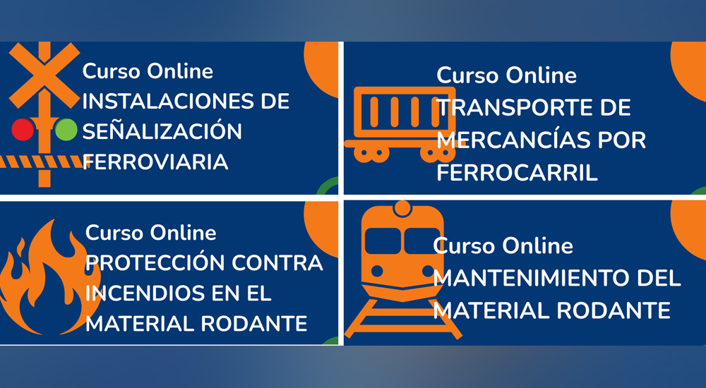 Formacin ferroviaria en mantenimiento, proteccin contra incendios, sealizacin y transporte de mercancas