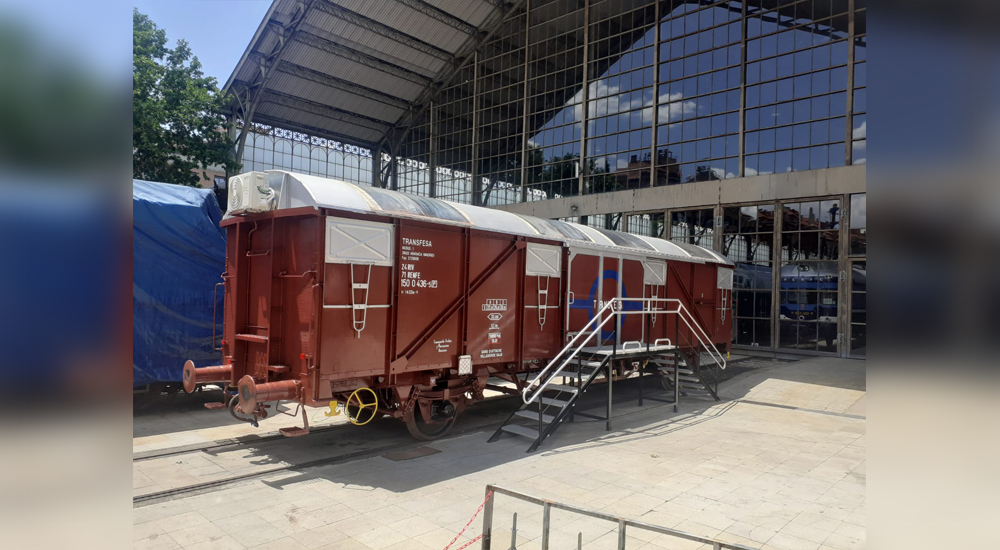 El Museo del Ferrocarril de Madrid expone un vagón naranjero de Transfesa