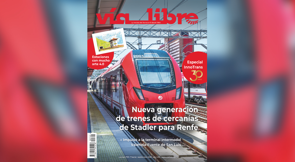 Los nuevos trenes de Cercan�as de Renfe pintan de rojo la portada de 'V�a Libre'