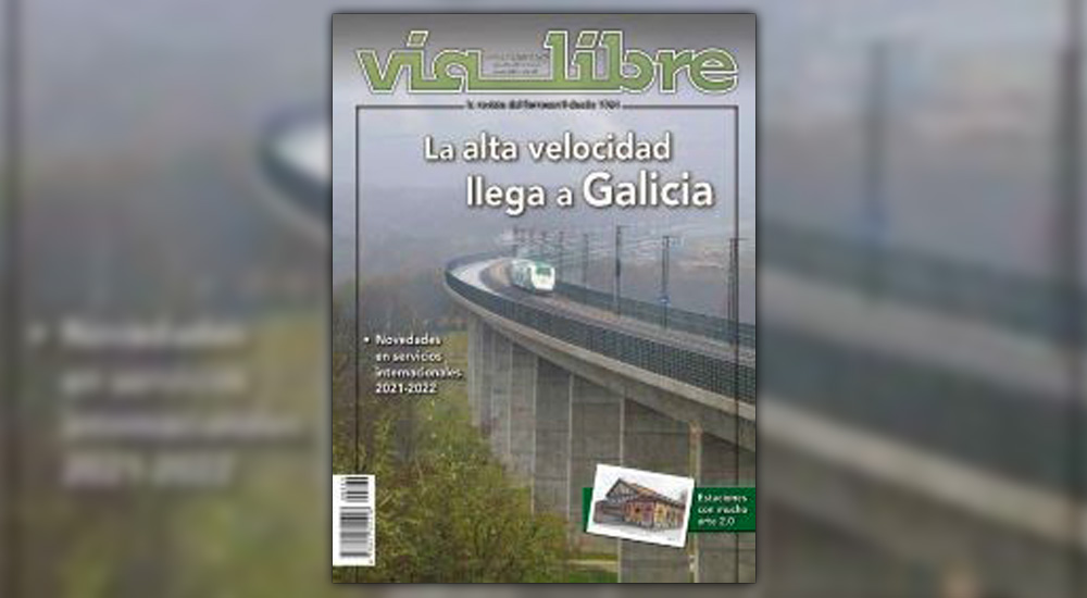 La alta velocidad llega a Galicia, portada del nmero de enero de Va Libre