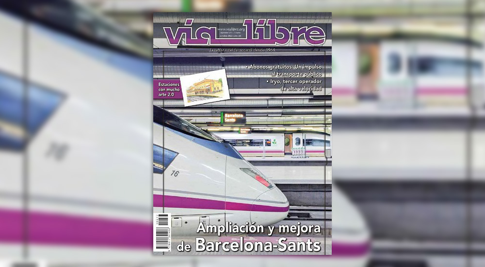 La ampliacin y mejora de la estacin Barcelona-Sants, portada del Va Libre de octubre