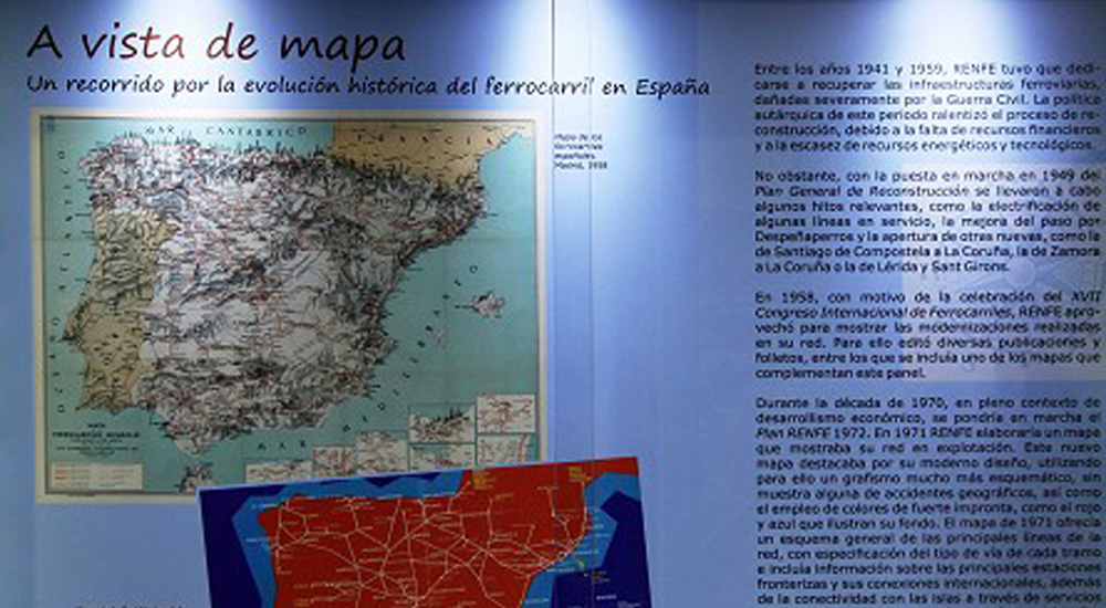 A vista de mapa: evolucin histrica del ferrocarril en Espaa
