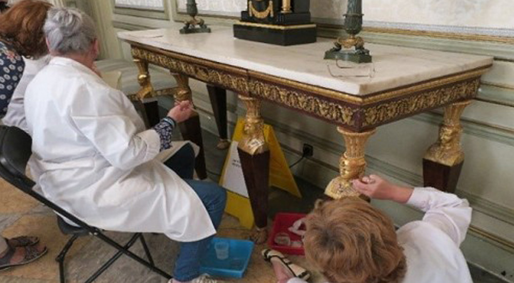 Restauracin de dorados en bienes muebles del Palacio de Fernn Nez