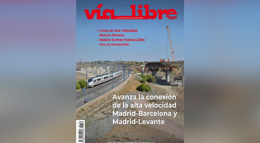 La alta velocidad ferroviaria, portada del 'Va Libre' de octubre